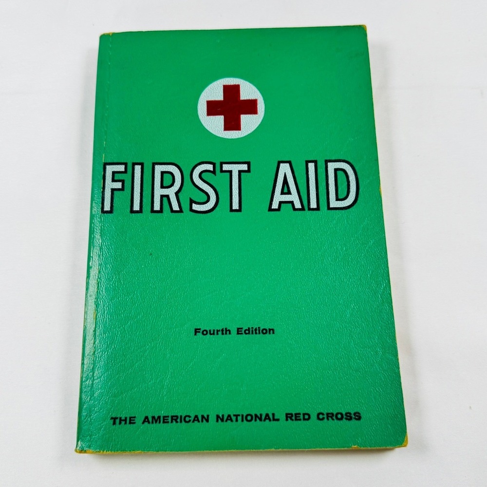 Vintage 1968 American Red Cross First Aid Textbook 4th Ed Revised Small Softcovr
